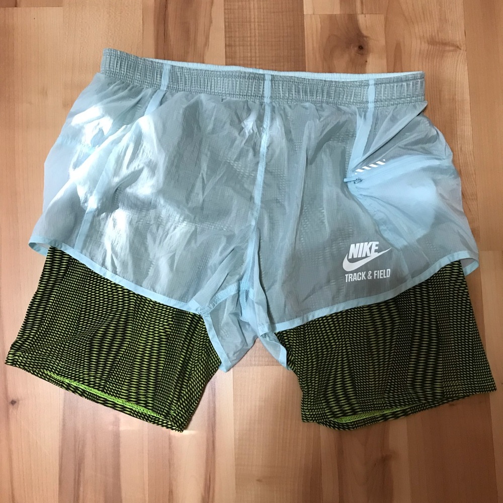 Nike Track and Field 2-on-1 running shorts